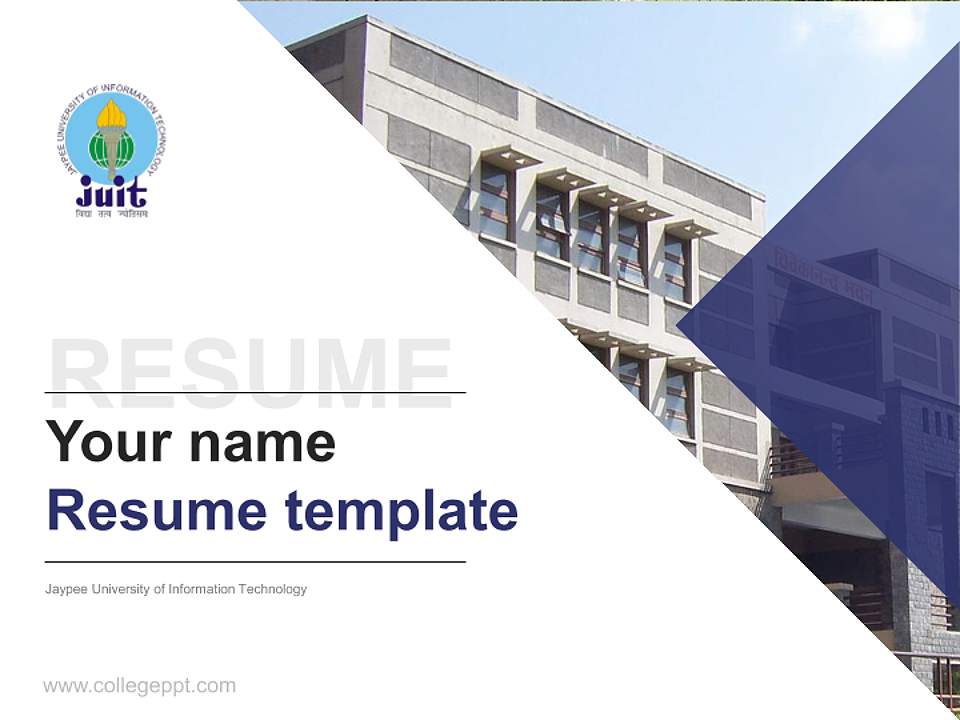 Jaypee University of Information Technology Resume PPT Template4:3 ratio PPT effect preview image5