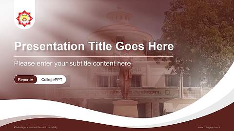 Kavikulaguru Kalidas Sanskrit University Lecture Sharing and Networking Event PPT Template