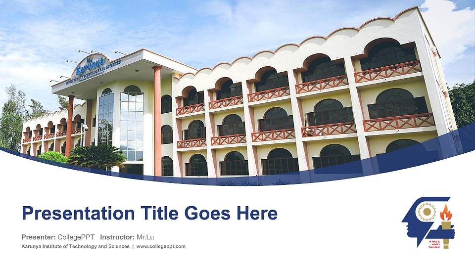 Karunya Institute of Technology and Sciences Course/Courseware Creation PPT Template16:9 ratio PPT effect preview image