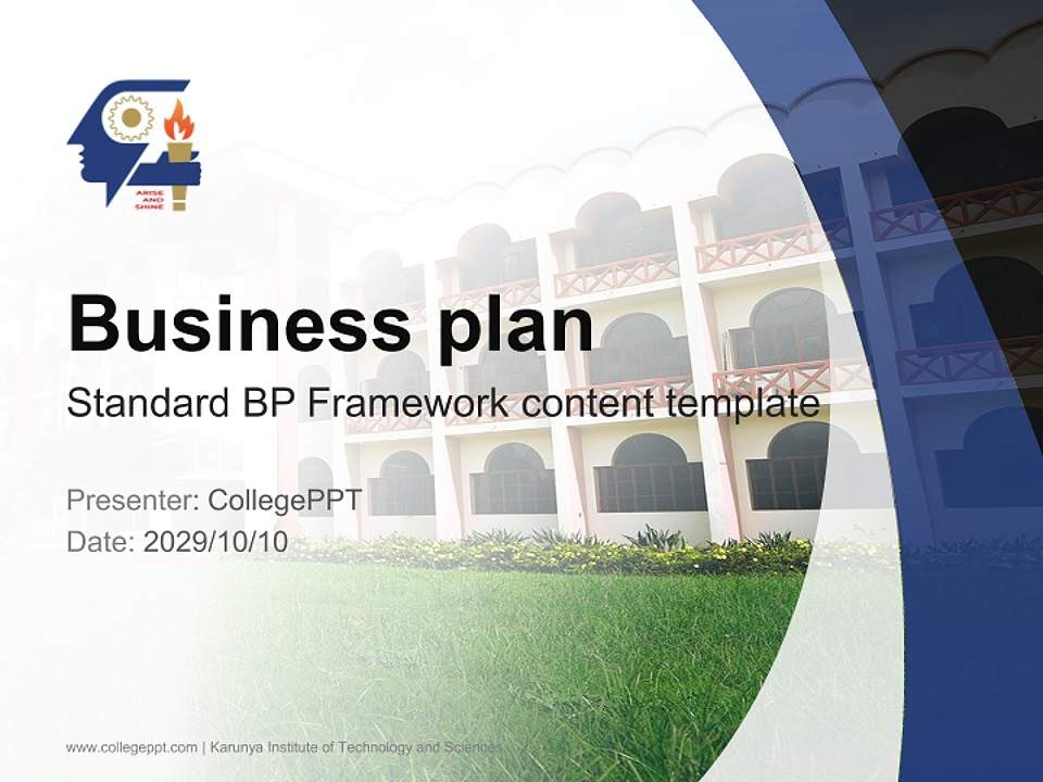 Karunya Institute of Technology and Sciences Competition/Entrepreneurship Contest PPT Template4:3 ratio PPT effect preview image9