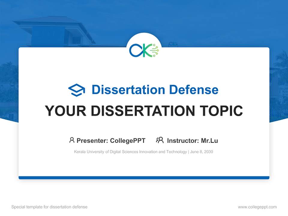 Kerala University of Digital Sciences Innovation and Technology Graduation Thesis Defense PPT Template4:3 ratio PPT effect preview image7