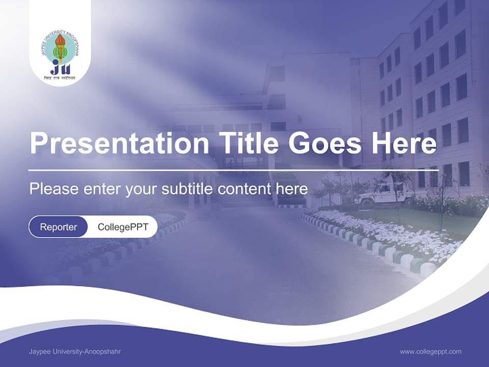 Jaypee University-Anoopshahr Lecture Sharing and Networking Event PPT Template4:3 ratio PPT effect preview image4