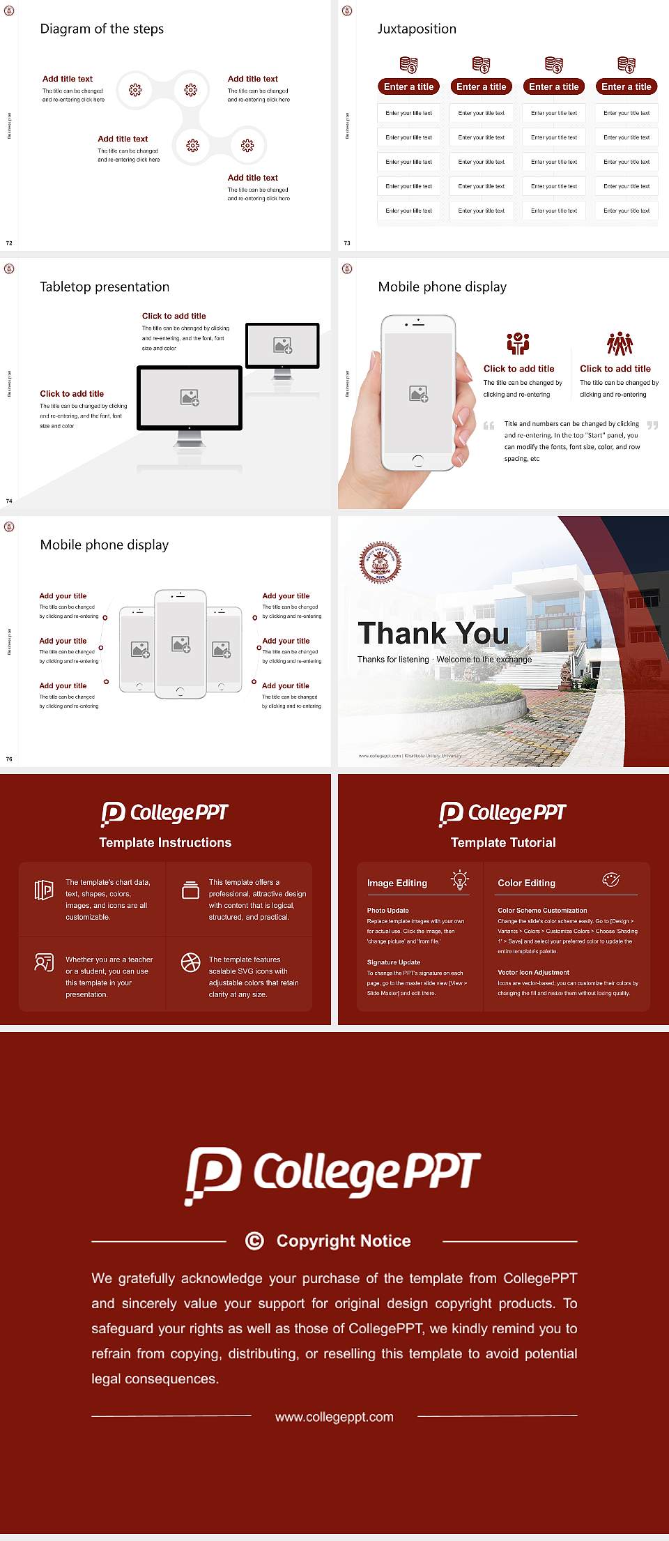 Khallikote Unitary University Competition/Entrepreneurship Contest PPT Template4:3 ratio PPT effect preview image9