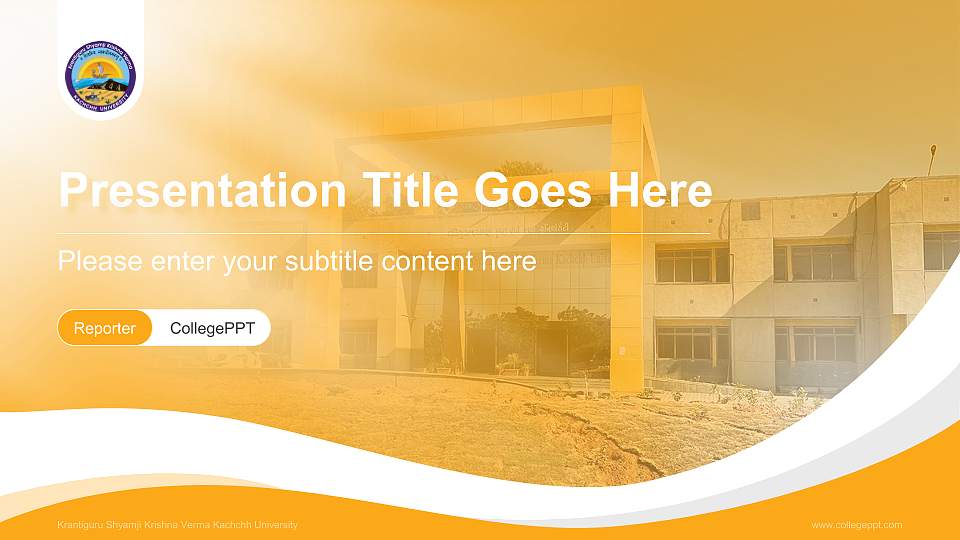 Krantiguru Shyamji Krishna Verma Kachchh University Lecture Sharing and Networking Event PPT Template16:9 ratio PPT effect preview image