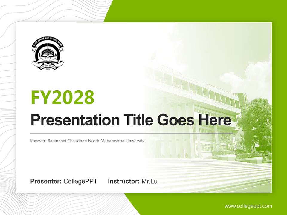 Kavayitri Bahinabai Chaudhari North Maharashtra University Academic Presentation/Research Findings Report PPT Template4:3 ratio PPT effect preview image5