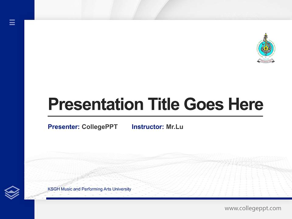 KSGH Music and Performing Arts University Thesis Proposal/Graduation Defense PPT Template4:3 ratio PPT effect preview image5