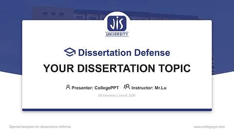 JIS University Graduation Thesis Defense PPT Template