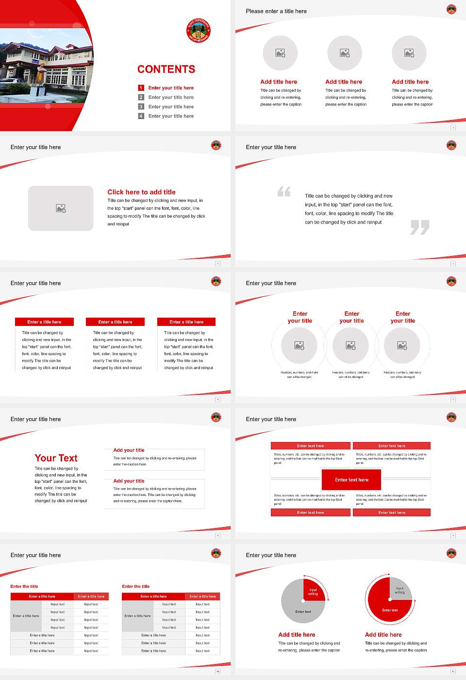 Kumaun University Course/Courseware Creation PPT Template16:9 ratio PPT effect preview image2