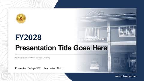 Kerala Veterinary and Animal Sciences University Academic Presentation/Research Findings Report PPT Template