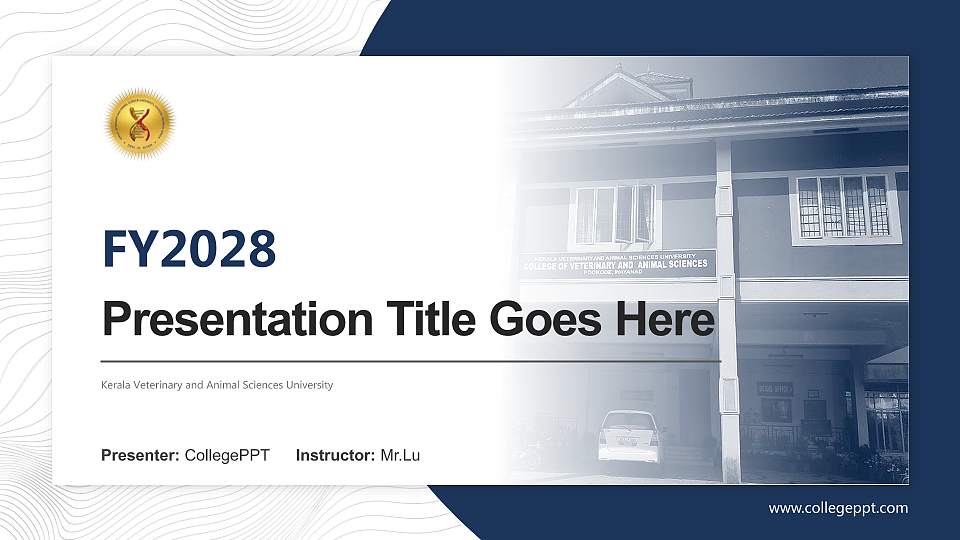 Kerala Veterinary and Animal Sciences University Academic Presentation/Research Findings Report PPT Template16:9 ratio PPT effect preview image