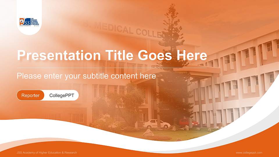 JSS Academy of Higher Education & Research Lecture Sharing and Networking Event PPT Template16:9 ratio PPT effect preview image