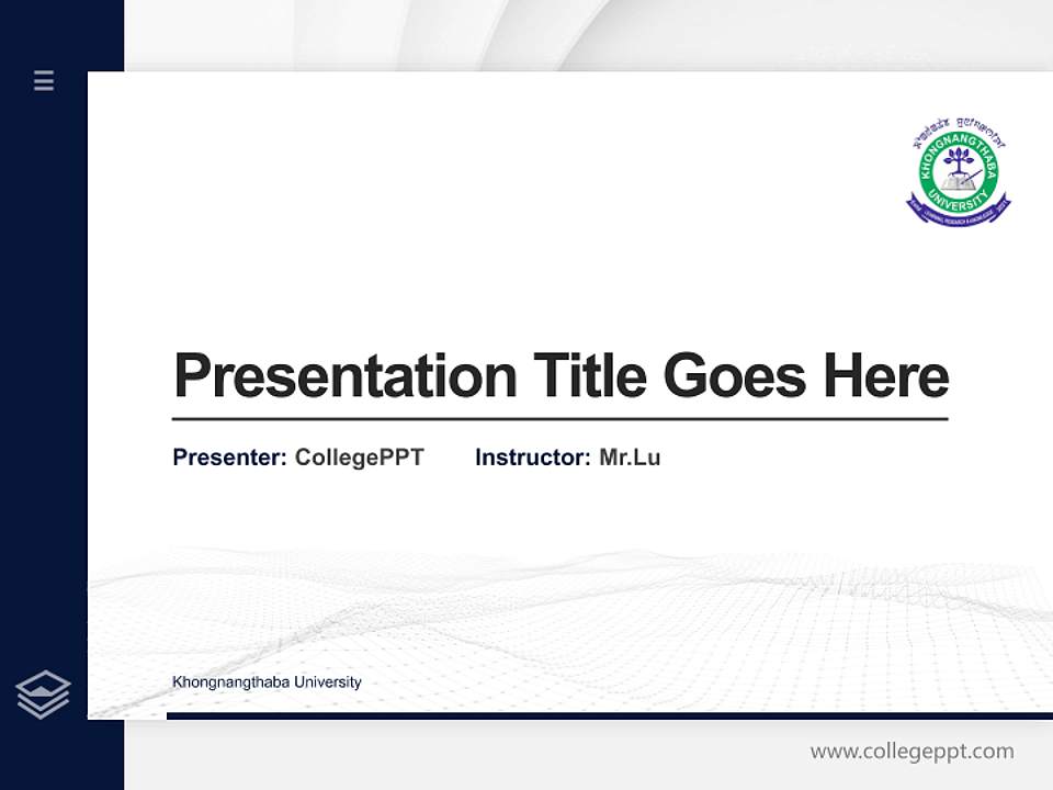Khongnangthaba University Thesis Proposal/Graduation Defense PPT Template4:3 ratio PPT effect preview image5