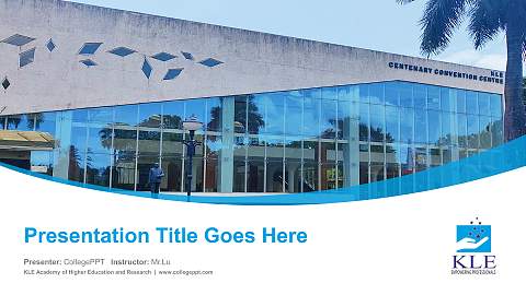 KLE Academy of Higher Education and Research Course/Courseware Creation PPT Template