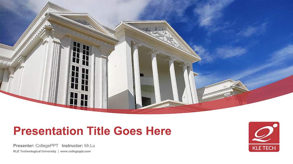 KLE Technological University Course/Courseware Creation PPT Template16:9 ratio PPT effect preview image