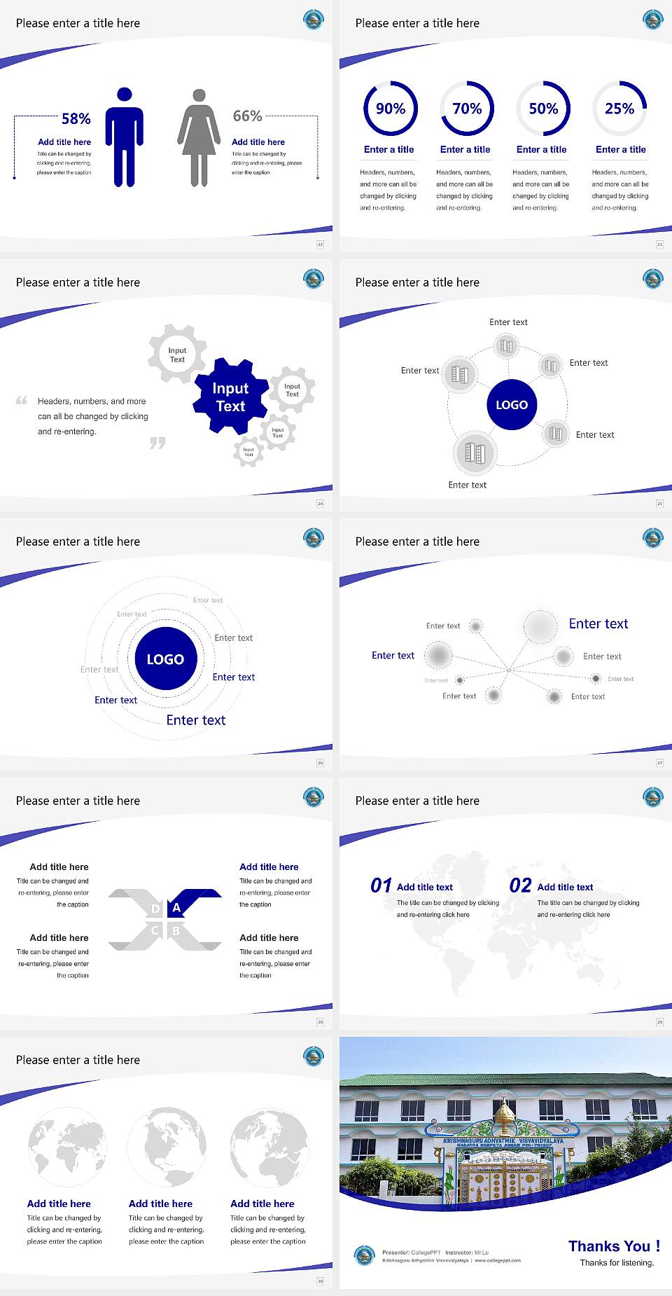 Krishnaguru Adhyatmik Visvavidyalaya Course/Courseware Creation PPT Template4:3 ratio PPT effect preview image4