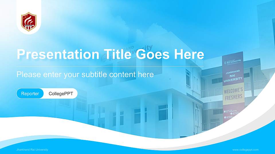 Jharkhand Rai University Lecture Sharing and Networking Event PPT Template16:9 ratio PPT effect preview image