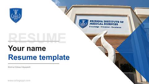 Krishna Vishwa Vidyapeeth Resume PPT Template