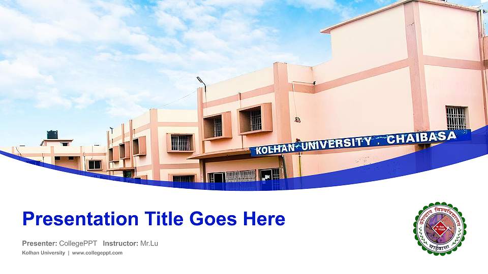 Kolhan University Course/Courseware Creation PPT Template16:9 ratio PPT effect preview image