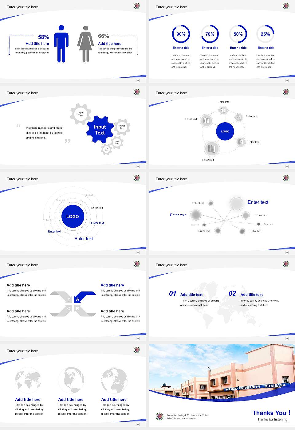 Kolhan University Course/Courseware Creation PPT Template16:9 ratio PPT effect preview image4
