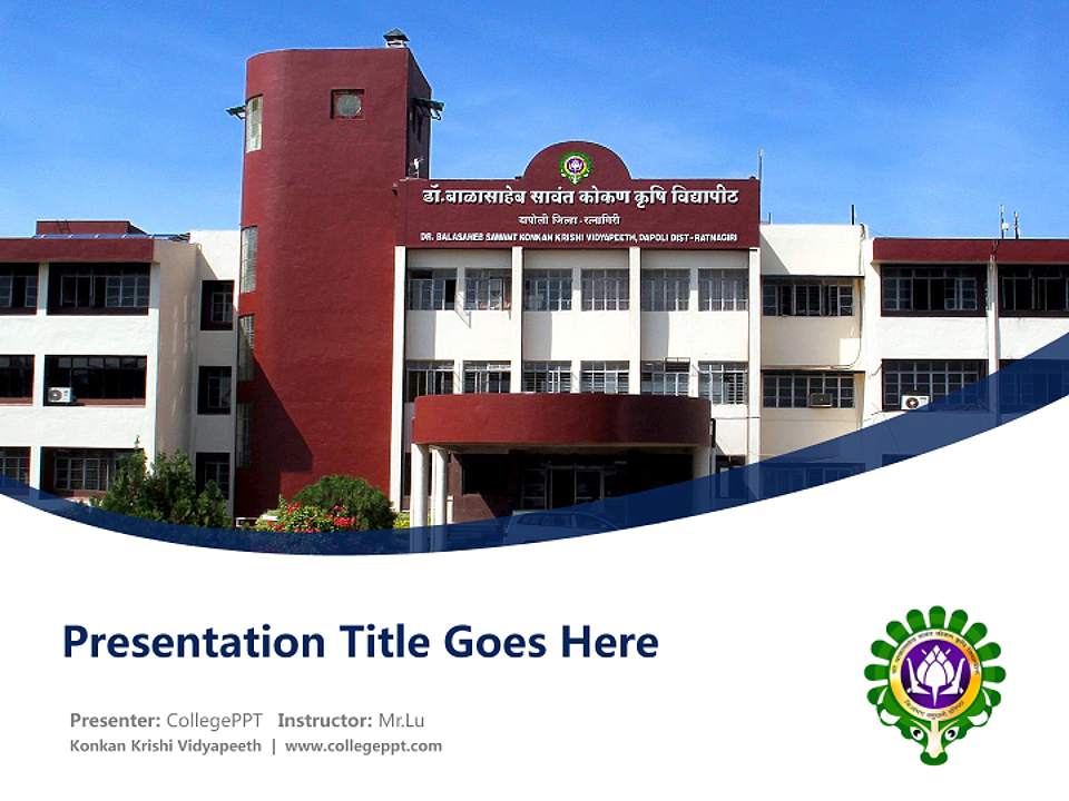 Konkan Krishi Vidyapeeth Course/Courseware Creation PPT Template4:3 ratio PPT effect preview image5