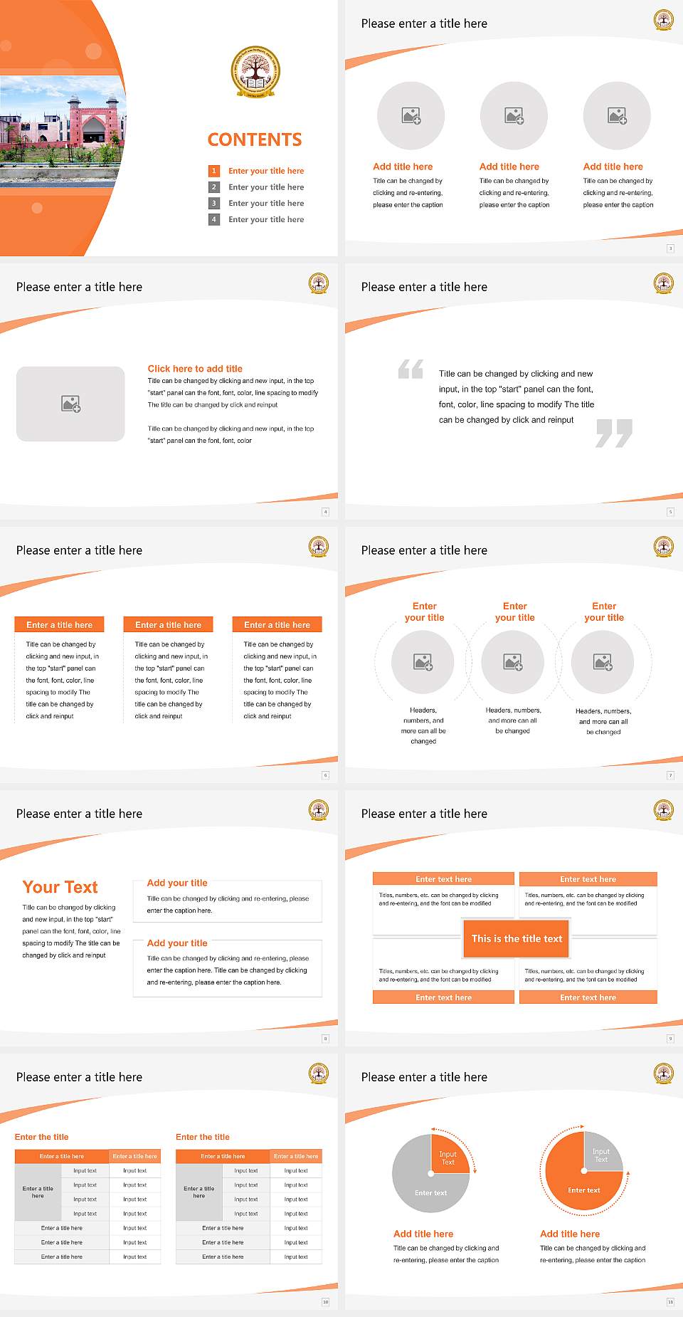 Khwaja Moinuddin Chishti Language University Course/Courseware Creation PPT Template4:3 ratio PPT effect preview image2