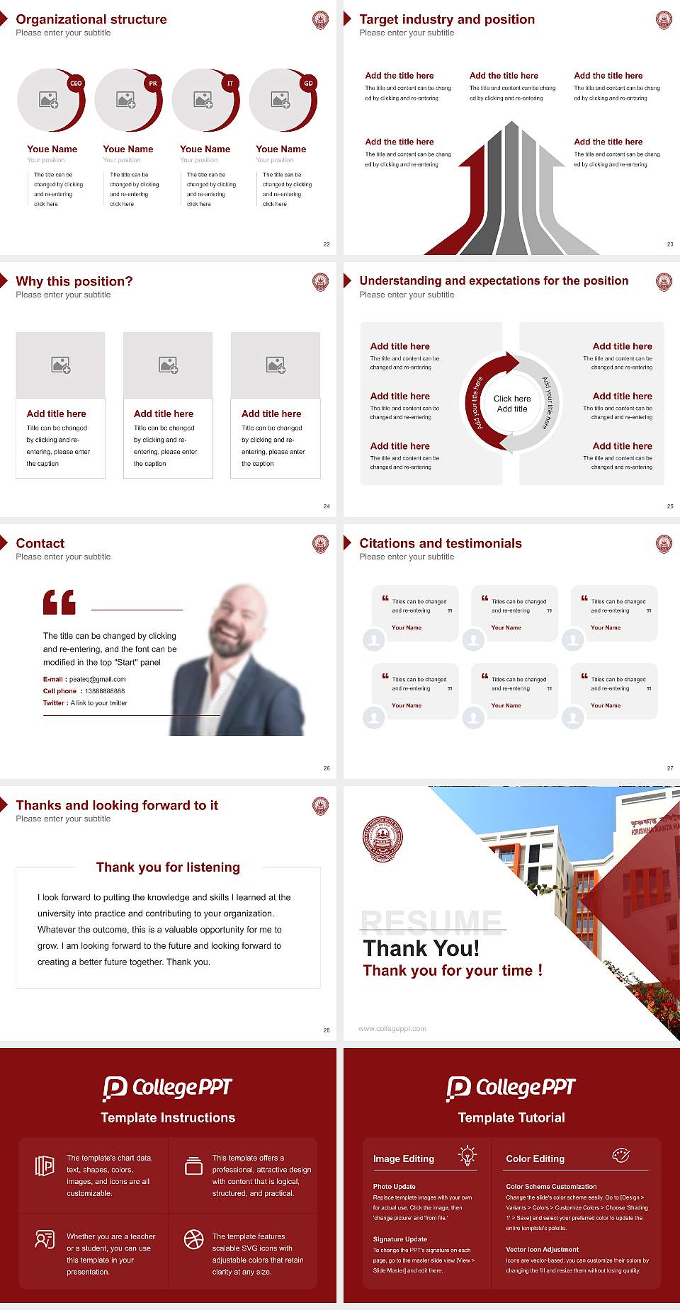 Krishna Kanta Handiqui State Open University Resume PPT Template4:3 ratio PPT effect preview image4