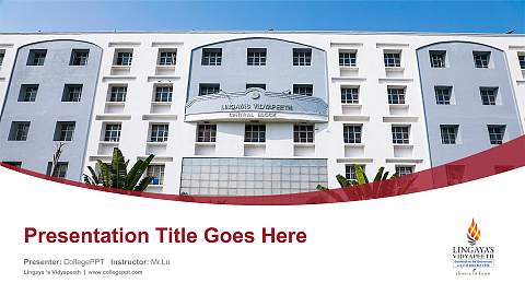 Lingaya ‘s Vidyapeeth Course/Courseware Creation PPT Template