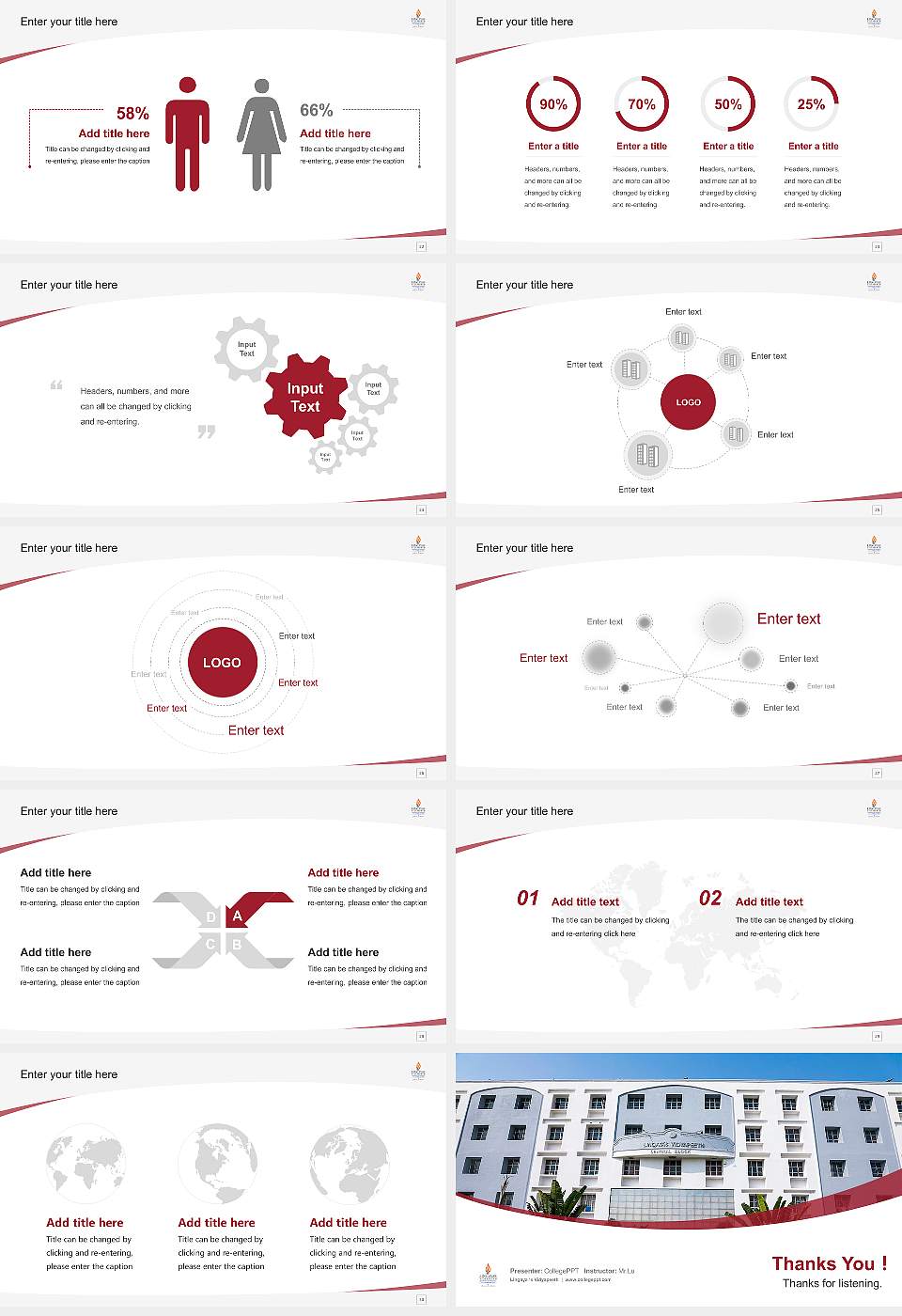 Lingaya ‘s Vidyapeeth Course/Courseware Creation PPT Template16:9 ratio PPT effect preview image4