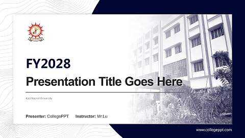 Kazi Nazrul University Academic Presentation/Research Findings Report PPT Template