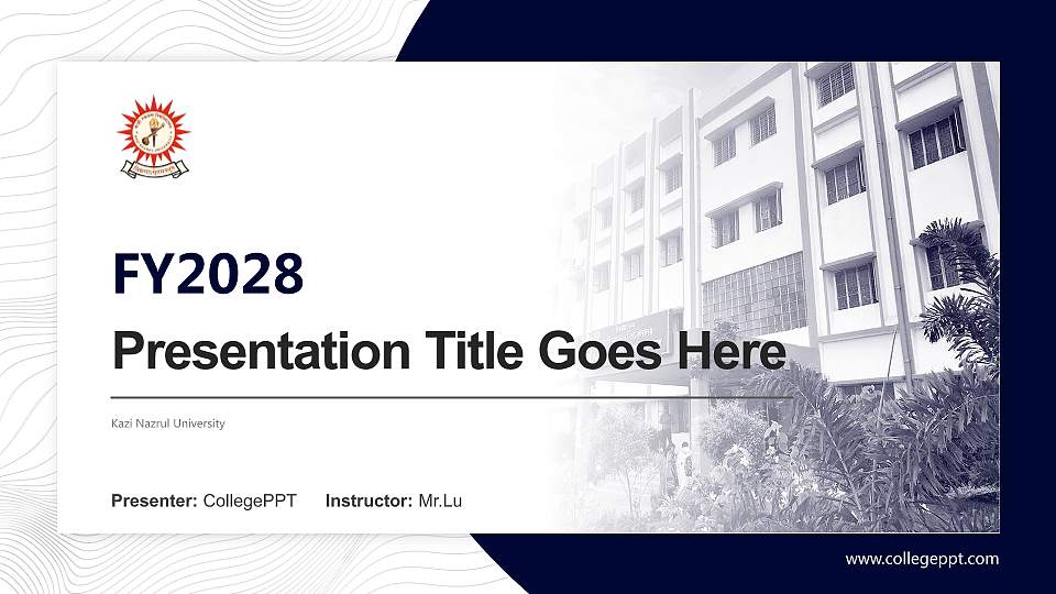 Kazi Nazrul University Academic Presentation/Research Findings Report PPT Template16:9 ratio PPT effect preview image