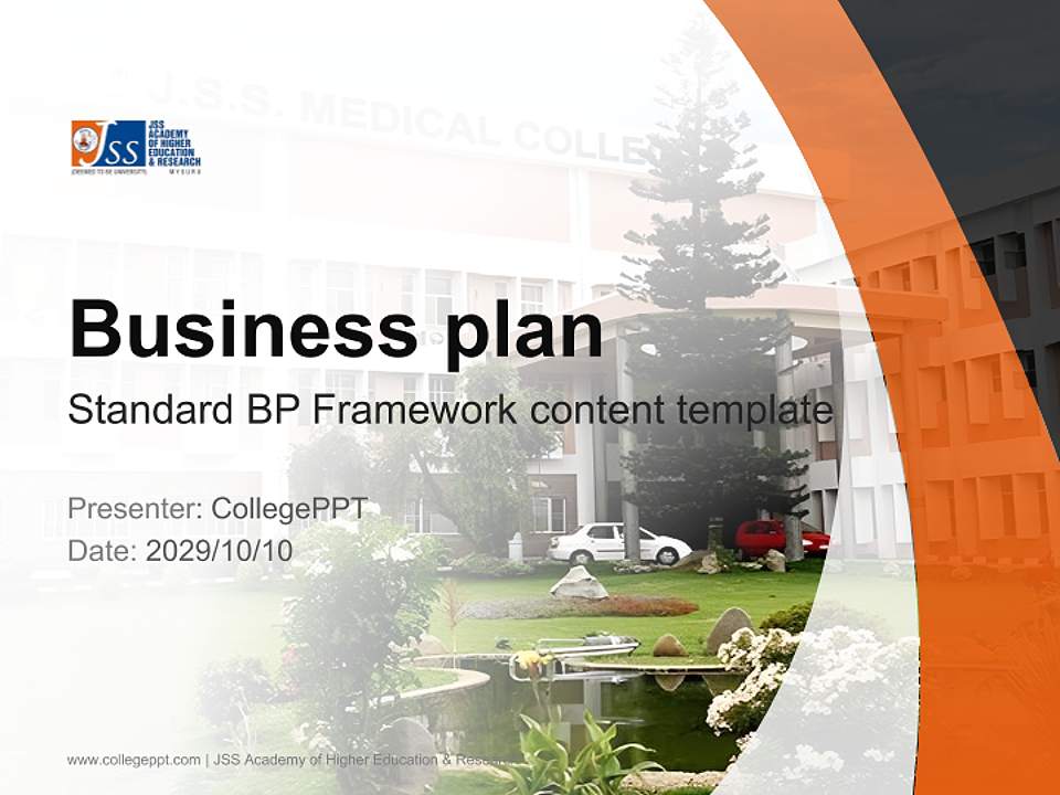 JSS Academy of Higher Education & Research Competition/Entrepreneurship Contest PPT Template4:3 ratio PPT effect preview image9