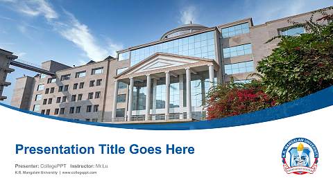 K.R. Mangalam University Course/Courseware Creation PPT Template