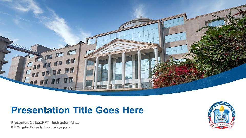 K.R. Mangalam University Course/Courseware Creation PPT Template16:9 ratio PPT effect preview image