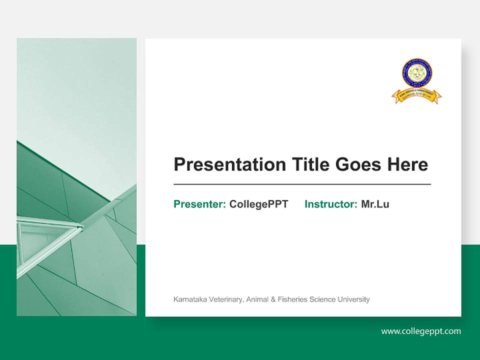 Karnataka Veterinary, Animal & Fisheries Science University General PPT Template4:3 ratio PPT effect preview image6