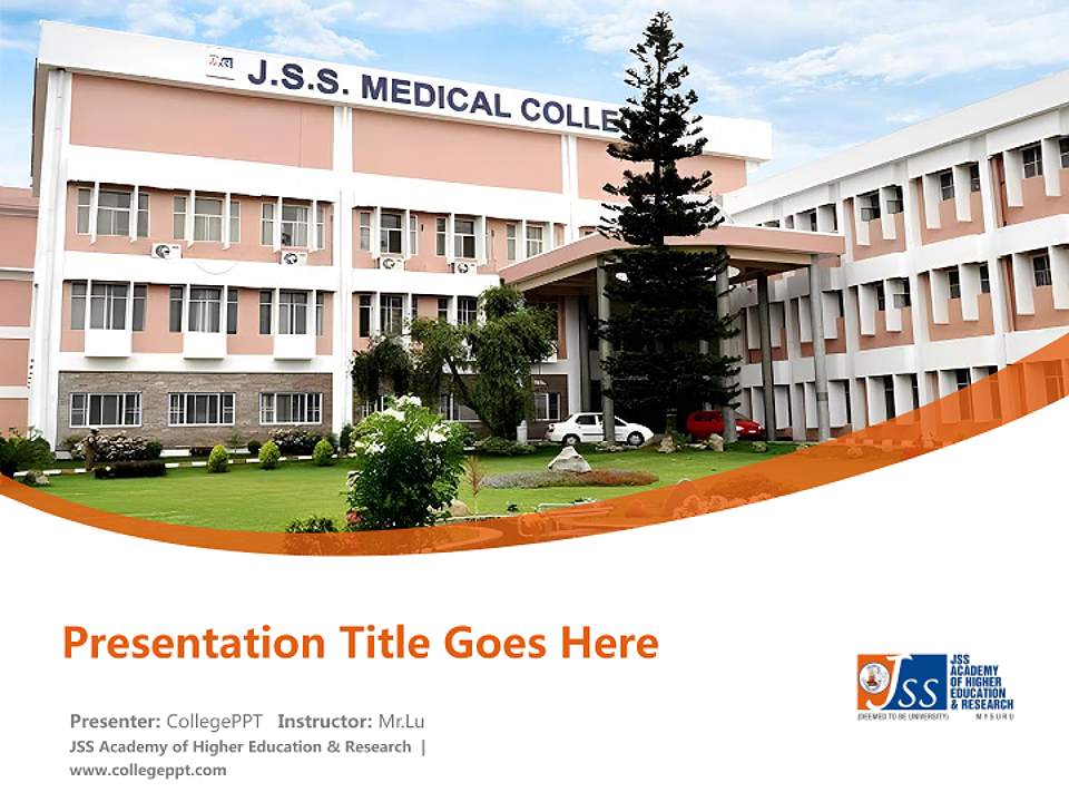 JSS Academy of Higher Education & Research Course/Courseware Creation PPT Template4:3 ratio PPT effect preview image5