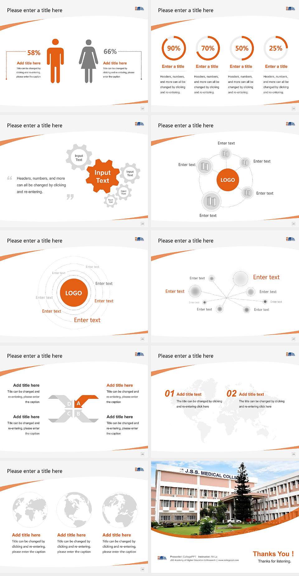 JSS Academy of Higher Education & Research Course/Courseware Creation PPT Template4:3 ratio PPT effect preview image4