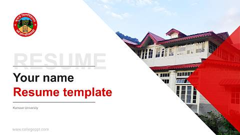 Kumaun University Resume PPT Template