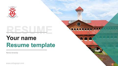 Kannur University Resume PPT Template