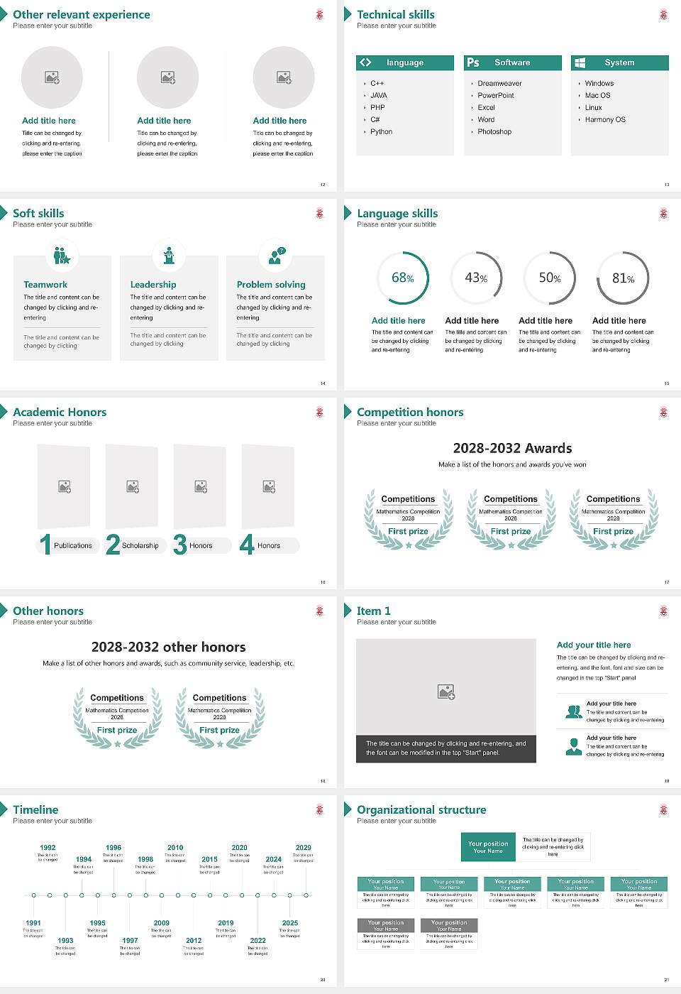 Kannur University Resume PPT Template16:9 ratio PPT effect preview image3