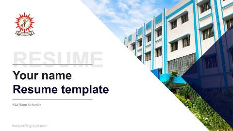 Kazi Nazrul University Resume PPT Template