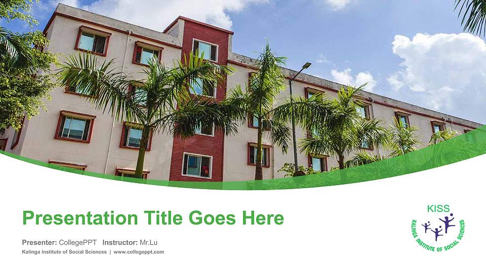 Kalinga Institute of Social Sciences Course/Courseware Creation PPT Template16:9 ratio PPT effect preview image