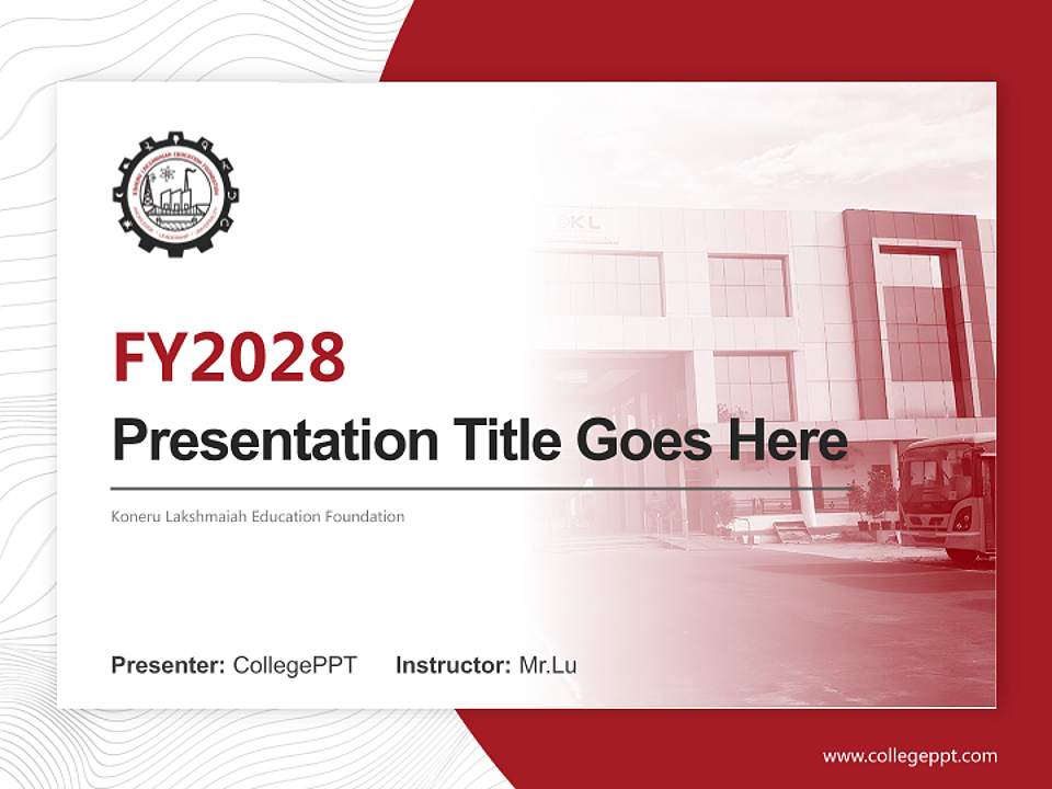 Koneru Lakshmaiah Education Foundation Academic Presentation/Research Findings Report PPT Template4:3 ratio PPT effect preview image5