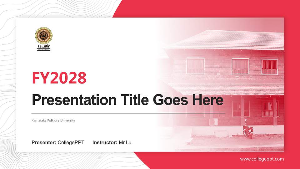 Karnataka Folklore University Academic Presentation/Research Findings Report PPT Template16:9 ratio PPT effect preview image