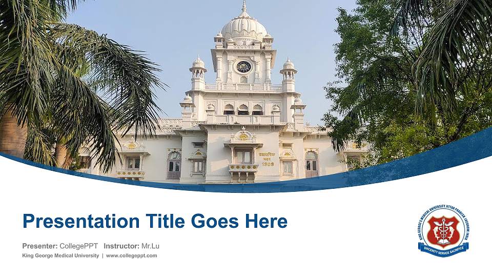 King George Medical University Course/Courseware Creation PPT Template16:9 ratio PPT effect preview image