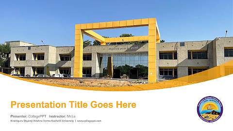 Krantiguru Shyamji Krishna Verma Kachchh University Course/Courseware Creation PPT Template