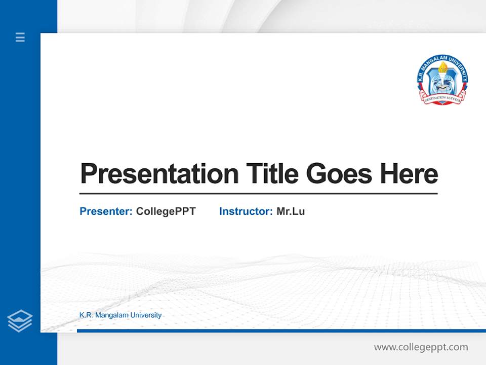 K.R. Mangalam University Thesis Proposal/Graduation Defense PPT Template4:3 ratio PPT effect preview image5