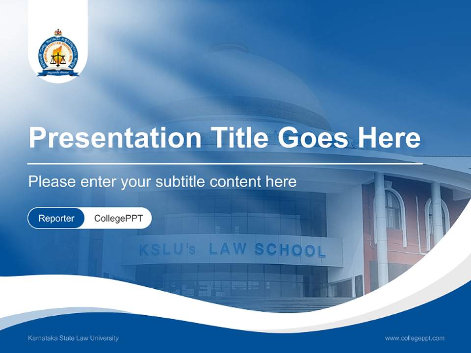 Karnataka State Law University Lecture Sharing and Networking Event PPT Template4:3 ratio PPT effect preview image4