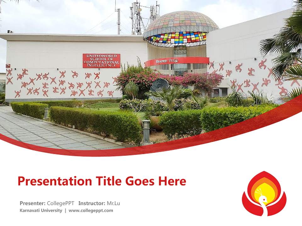Karnavati University Course/Courseware Creation PPT Template4:3 ratio PPT effect preview image5