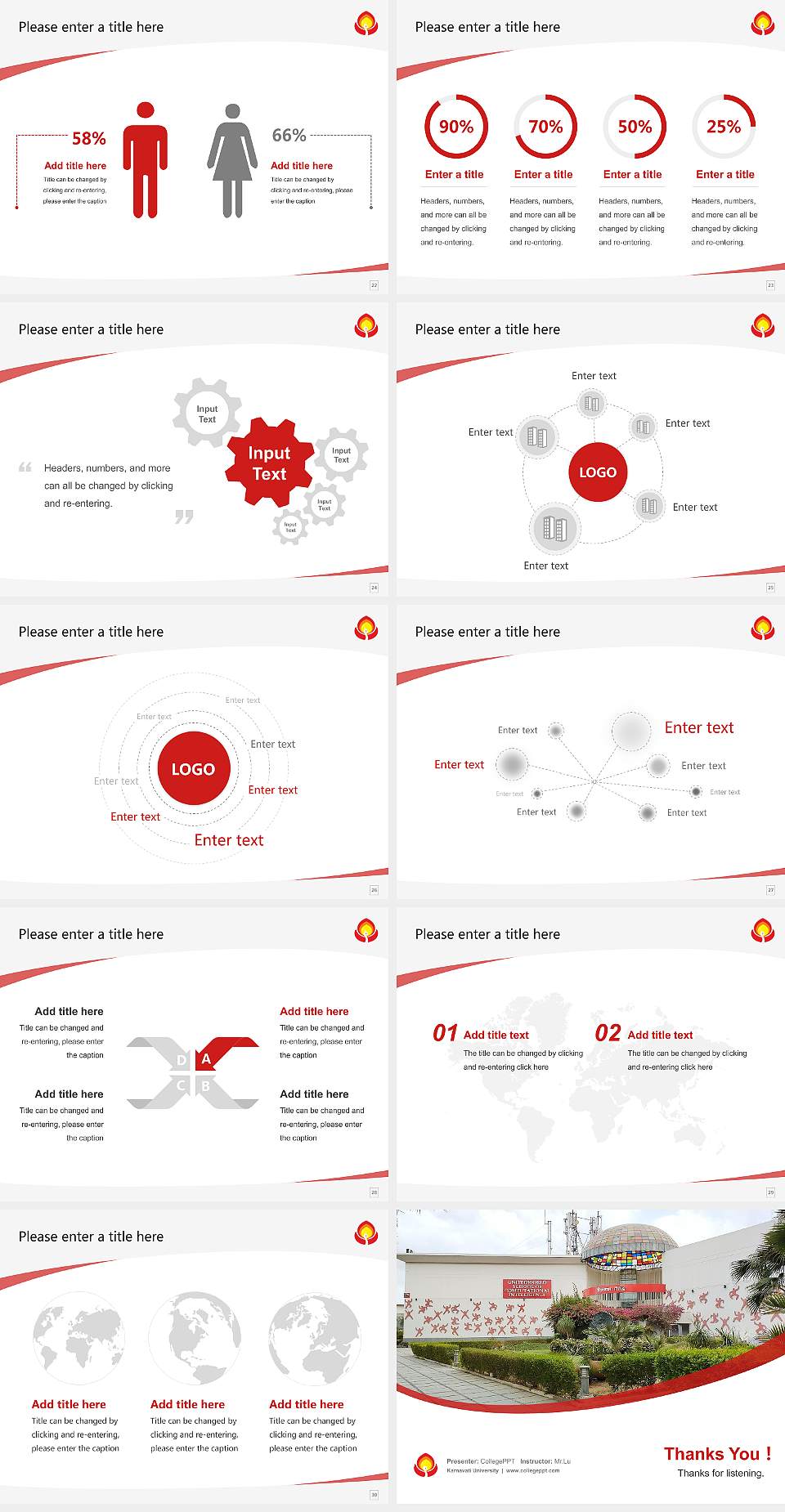 Karnavati University Course/Courseware Creation PPT Template4:3 ratio PPT effect preview image4