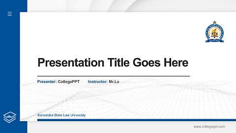 Karnataka State Law University Thesis Proposal/Graduation Defense PPT Template